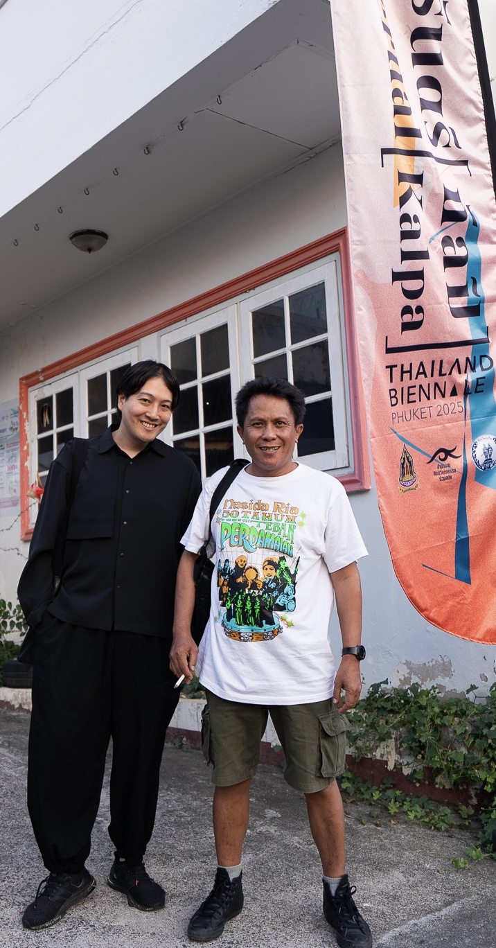 I had an artist talk with Andan, a member of ruangrupa, at the Thailand Biennale.